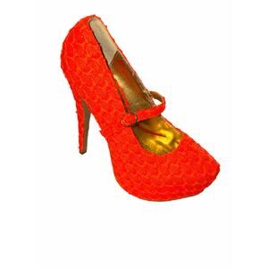 Mona Mia Collezione Apricot Crush Textured Heels